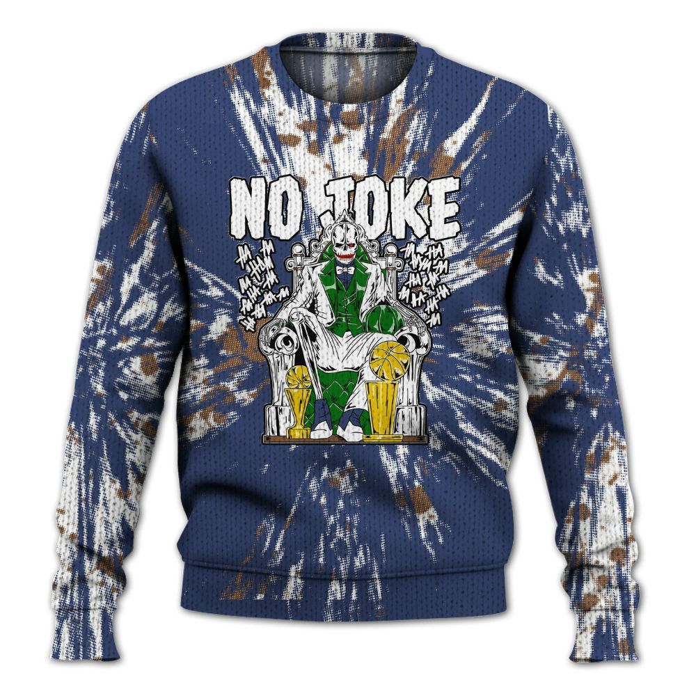 Knitted Sweater To Match Midnight Navy 13s - Ain't Joke Skeleton Luxury