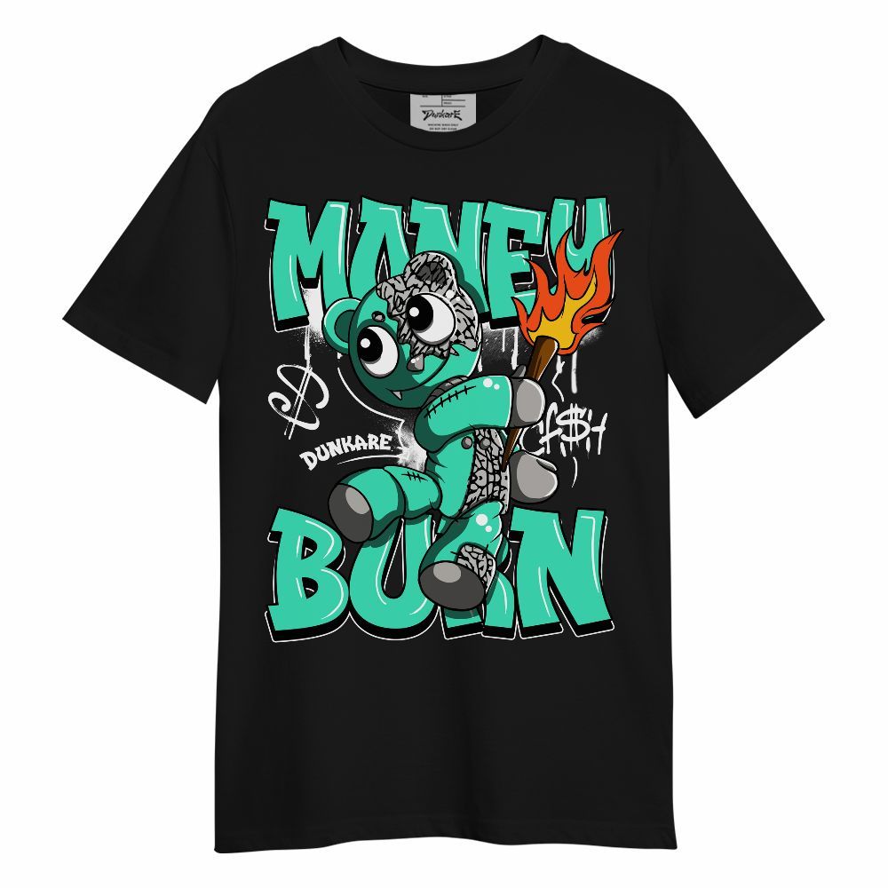 Shirt To Match Black Green Glow 3s - Money Burn Green Glow 3s Unisex Shirt