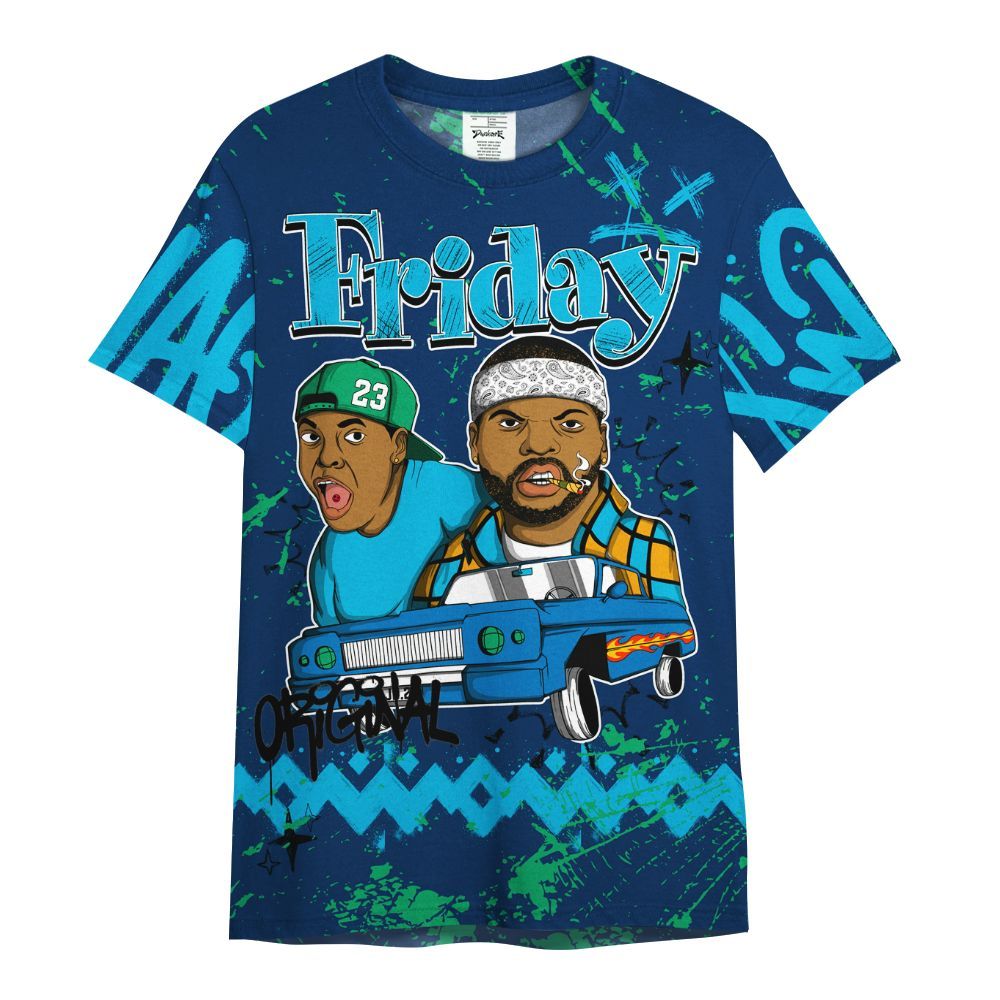 Shirt To Match Dunk Low GS Electric Algae - Friday Sneaker Crayon All Over Print