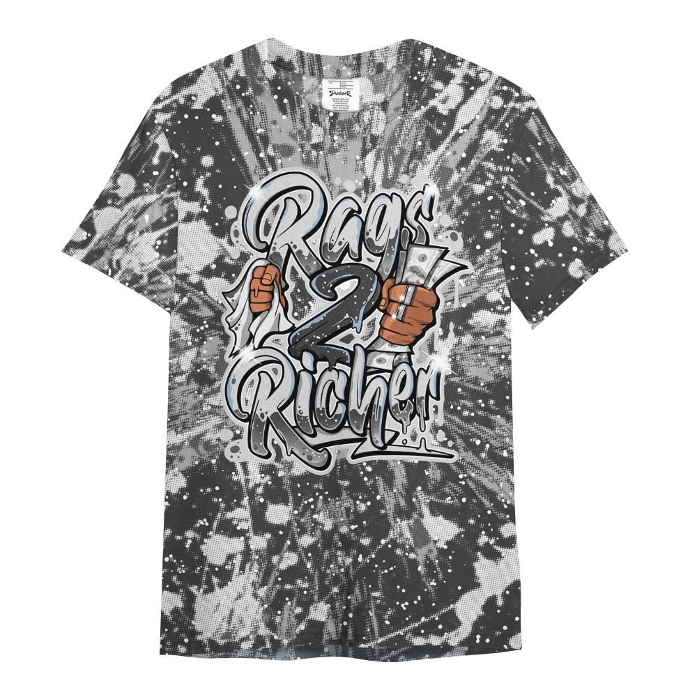 Shirt To Match Reverse Black White 6s - Rag 2 Rich Graphic Luxury All Over Print