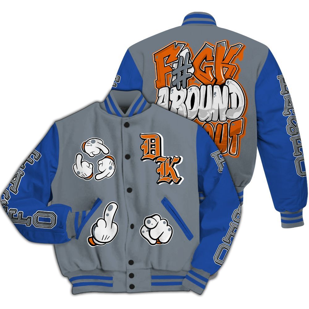 Varsity Jacket To Match RS-X GS League - F Around Find Out Graphic All Over Print