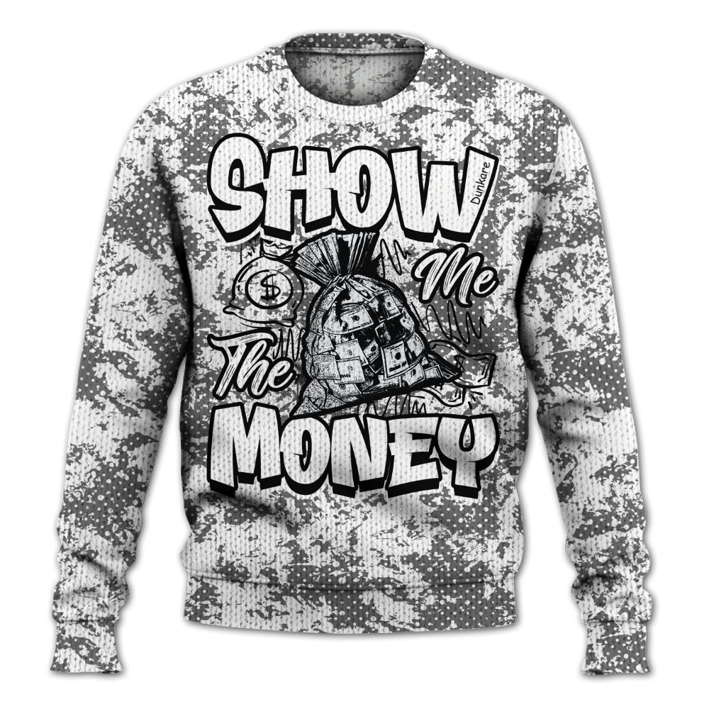 Knitted Sweater To Match Cool Grey 6s - Show Me The Money Retro