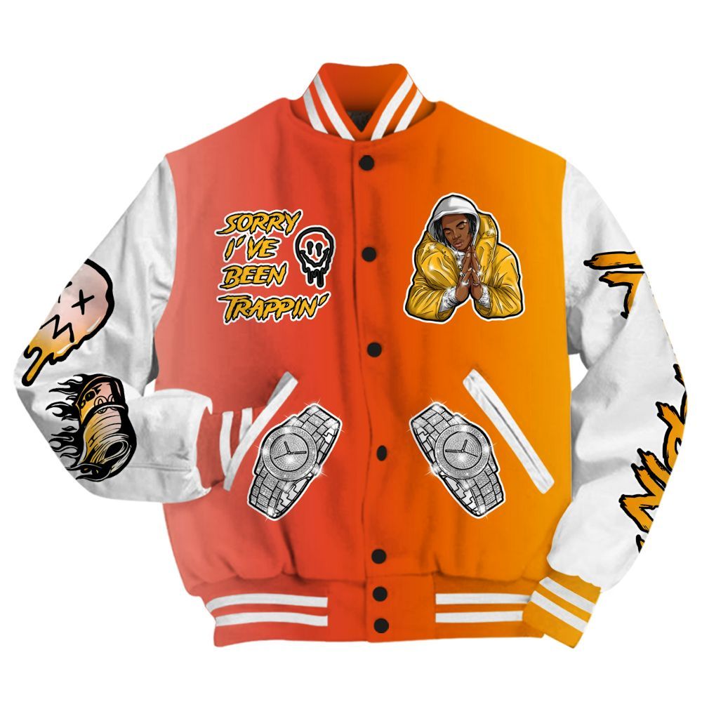 Varsity Jacket To Match Dunk High Candy Corn - Trappin' Unique All Over Print