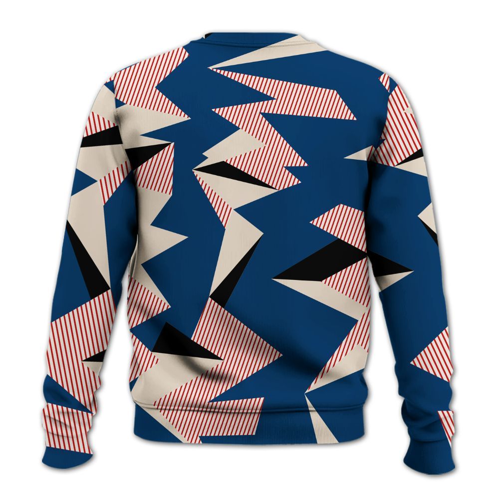 Sweatshirt To Match Retro Rare Air 11s - Geometric Camouflage Pattern All Over Print