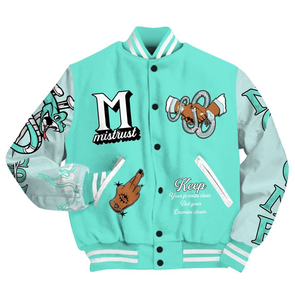 Varsity Jacket To Match Retro Low Igloo 11s - Trust No One Snake-Bite Street Style All Over Print