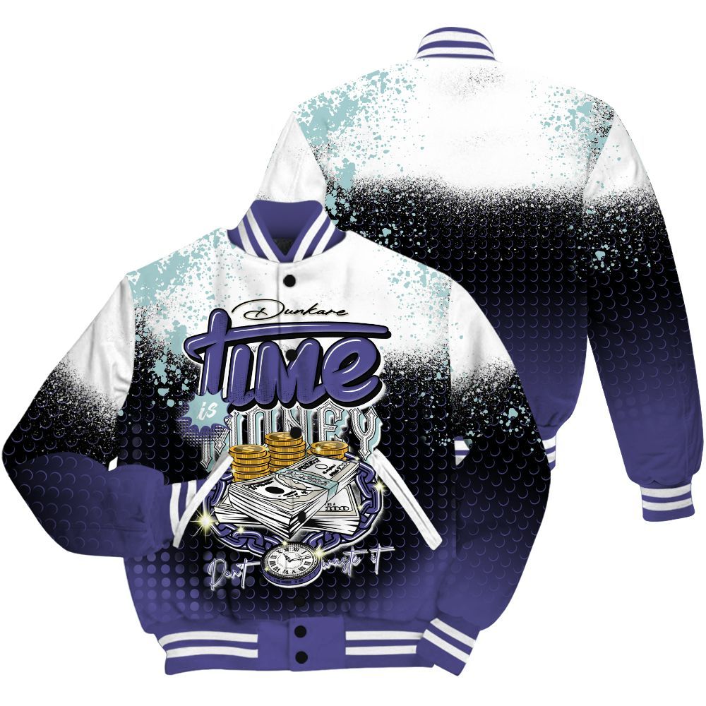 Varsity Jacket To Match Air Ship PE Hornets Shirt, Halftone Time Is Money All Over Print