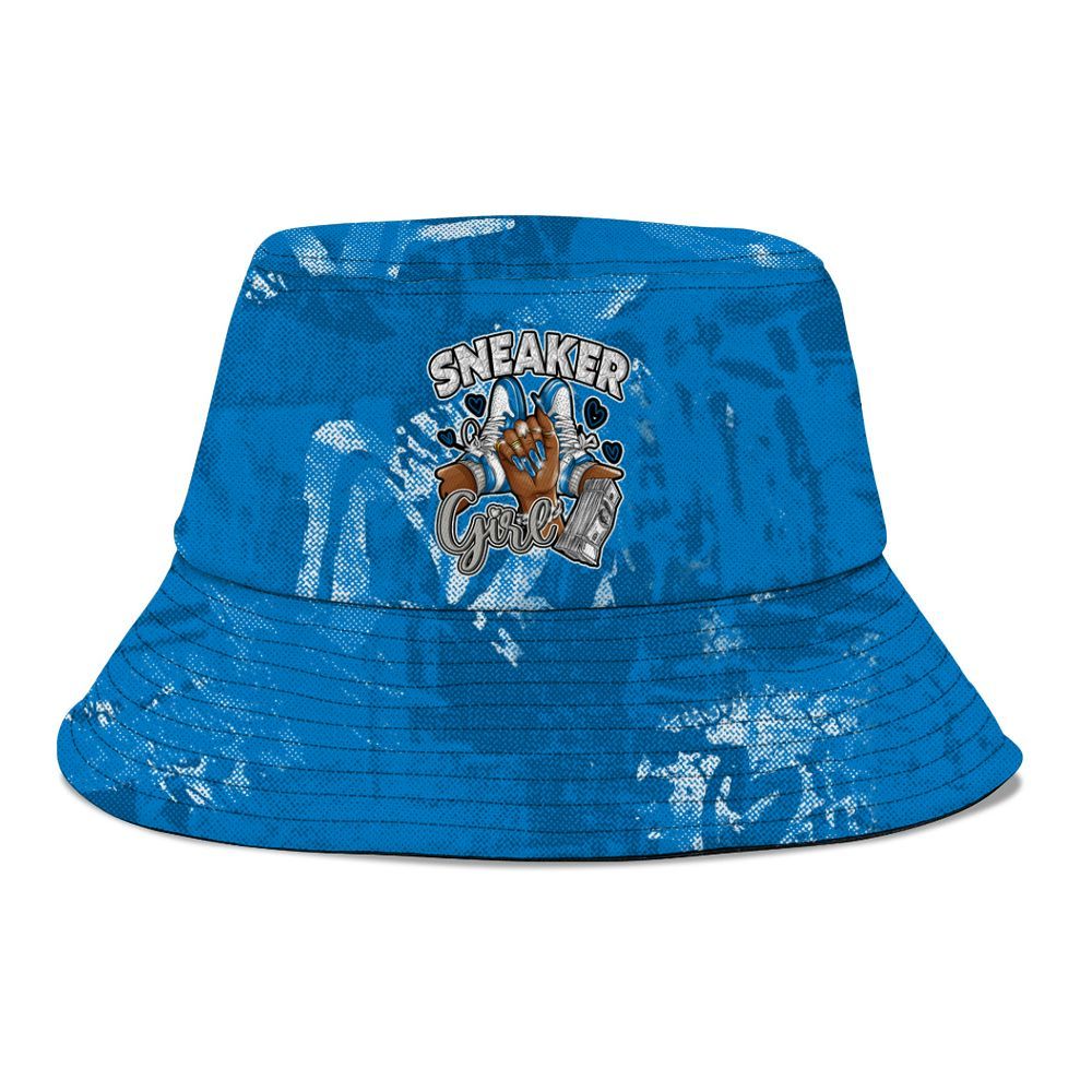 Bucket Hat To Match Military Blue 4s - Sneakerz Girlz Heart Grunge Graphic