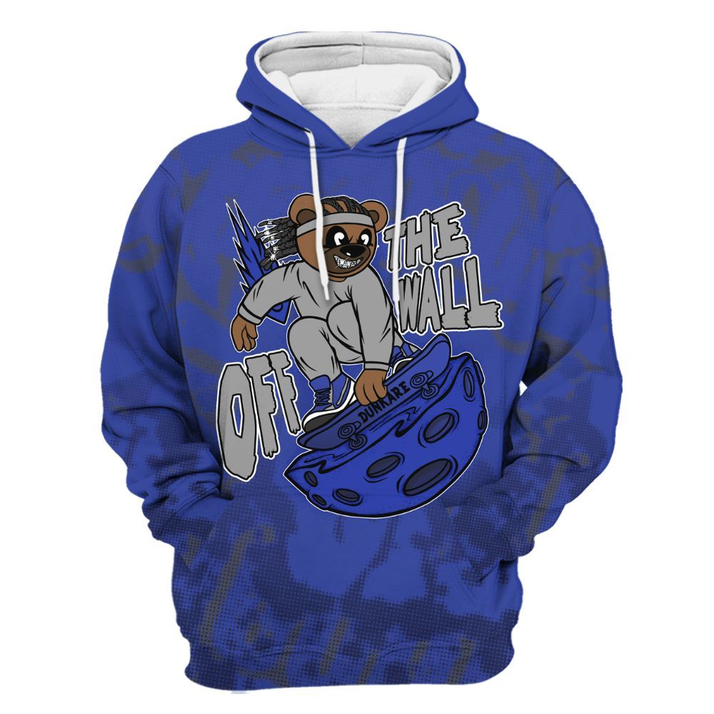 Hoodie To Match Air Max Plus Black Racer Blue - Quirky Bear Street All Over Print
