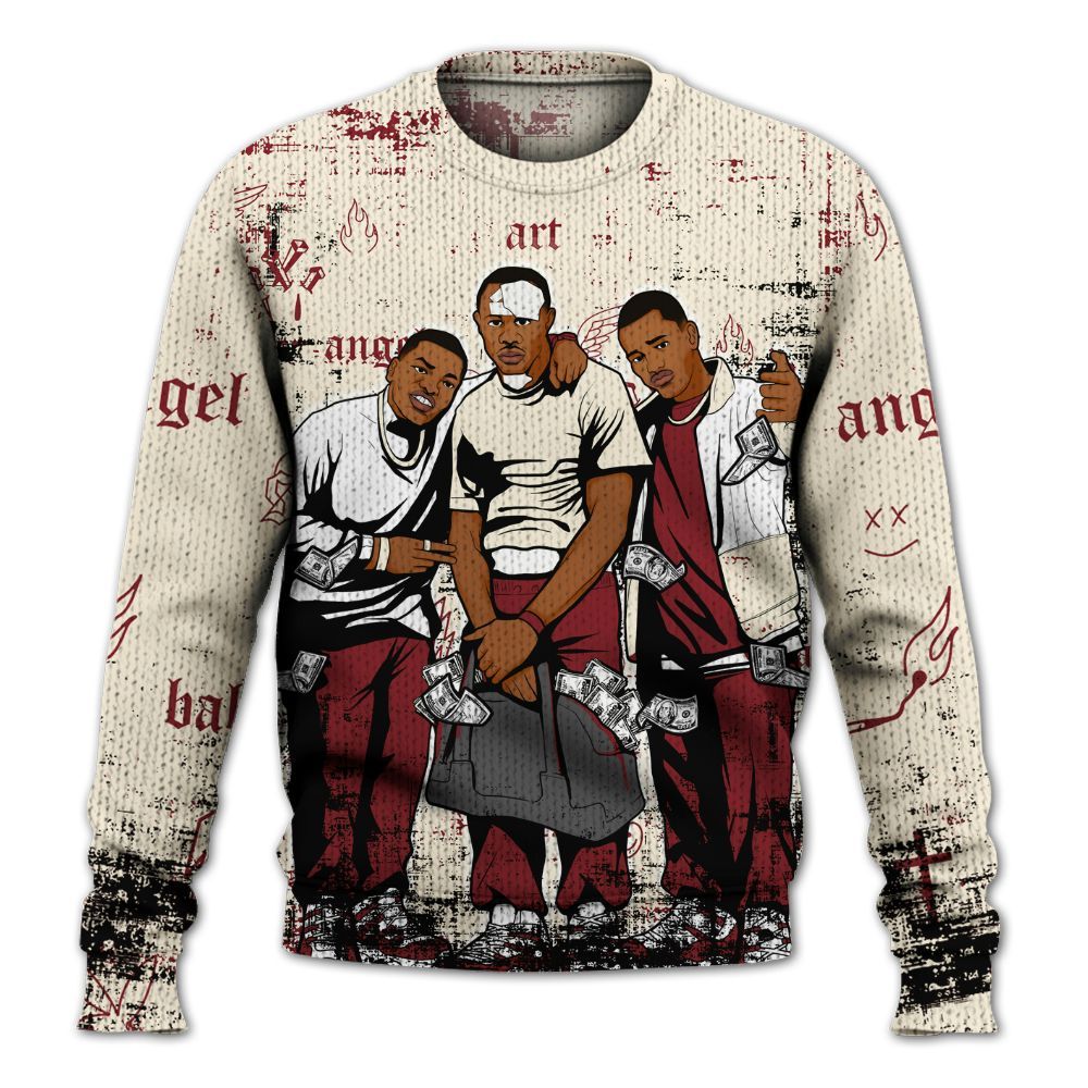 Sweater To Match Valentine's Day 2026 4s - Paid In Full Money Graphic