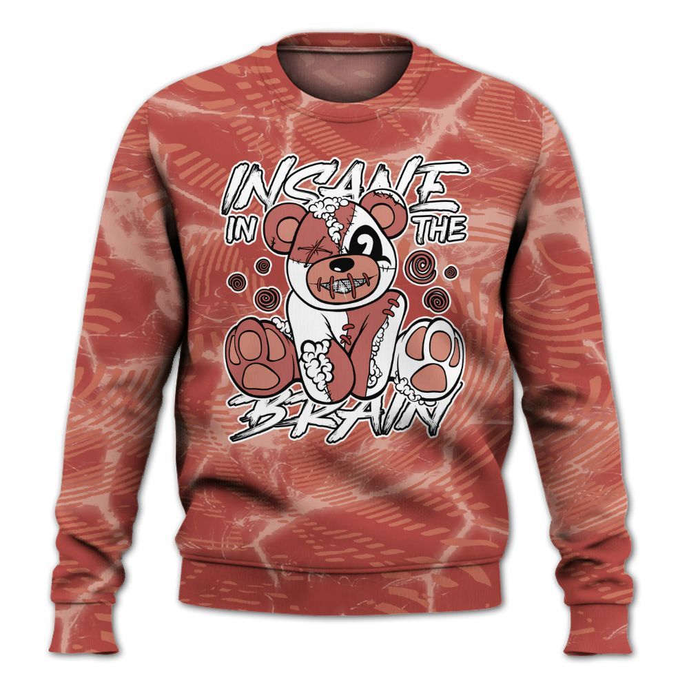 Sweatshirt To Match Dune Red 13s - Insanes Bear Fume All Over Print