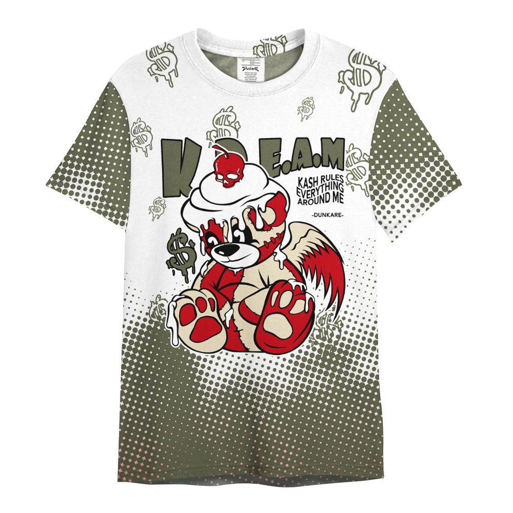 Shirt To Match Travis Scott Low OG Medium Olive 1s - Loot Bear Unique Drip All Over Print