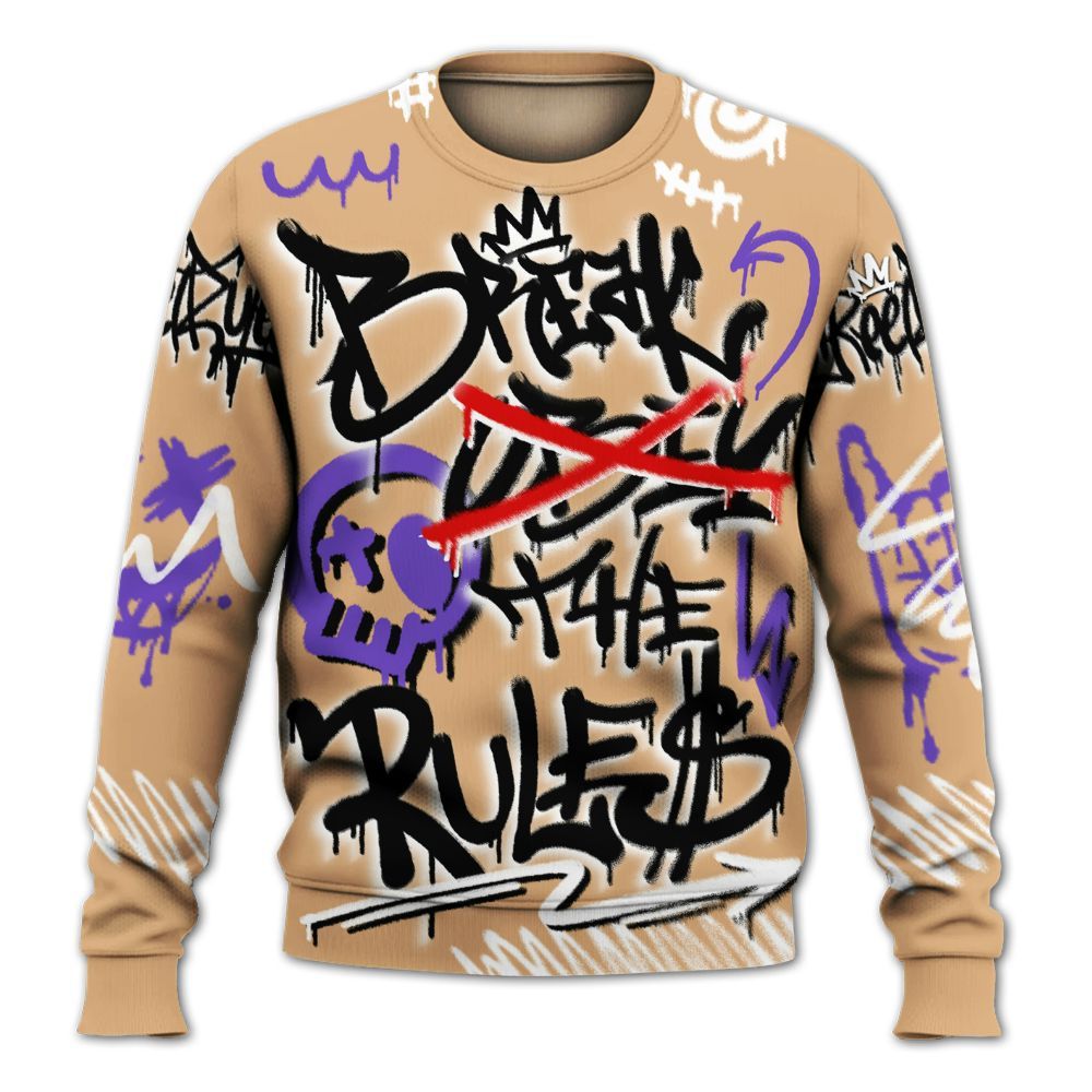 Sweatshirt To Match SE Afrobeats 7s - Break Rules Streetwear All Over Print