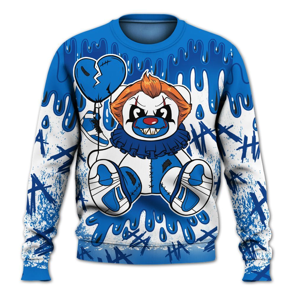 Sweatshirt To Match Blueberry 12s - Shoe Game Bear Drip All Over Print