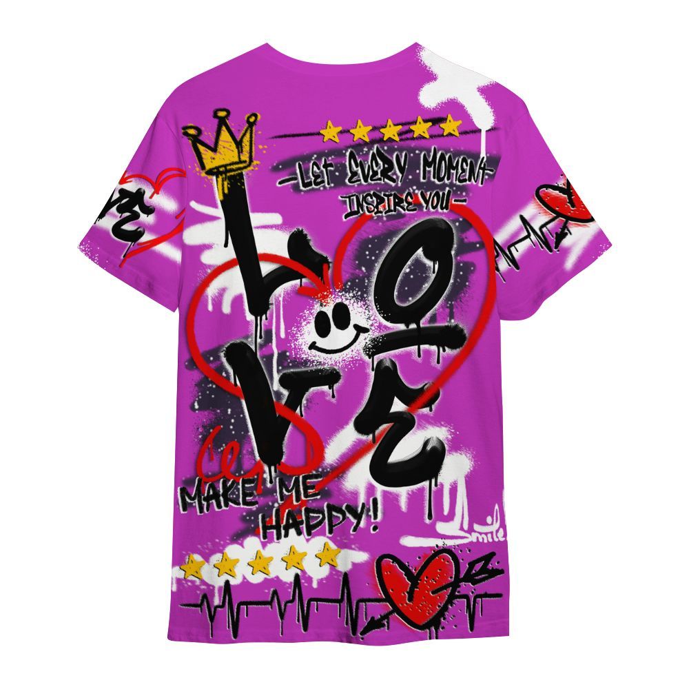Shirt To Match Ja 2 Staregazer - Happy Love Beats Graffiti Streetwear All Over Print