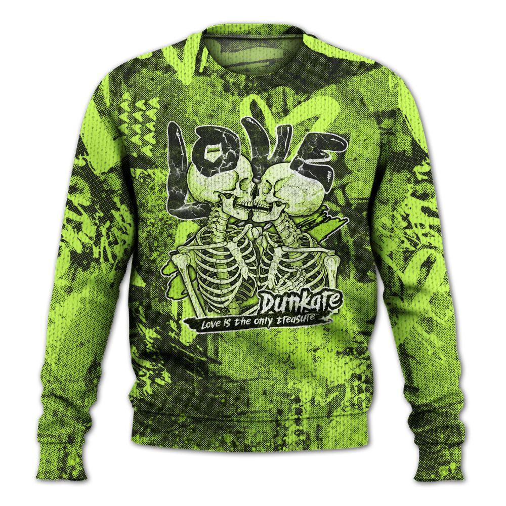 Knitted Sweater To Match Air Force 1 Low Dance Volt - Skull Love