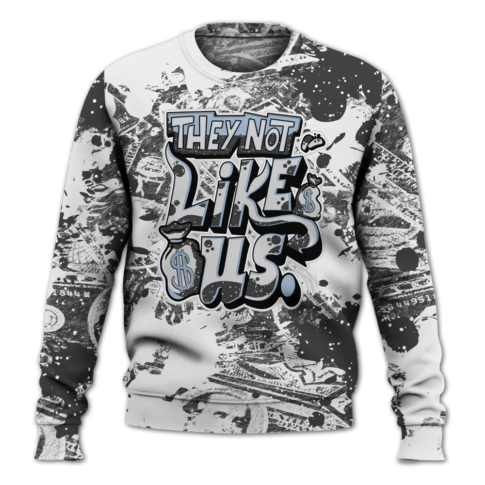 Sweatshirt To Match Reverse Black White 6s - Dislike Us Graphic Street Art All Over Print