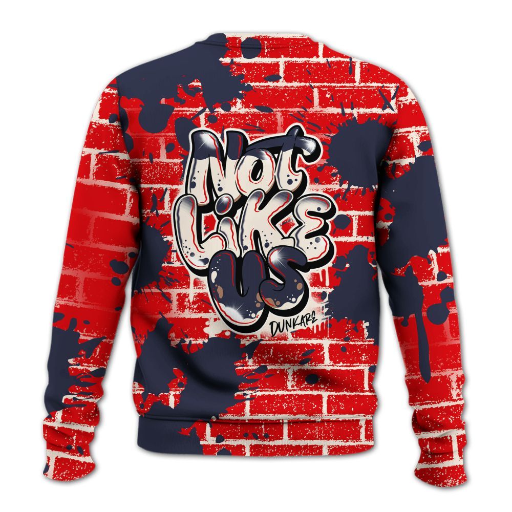 Sweatshirt To Match Low OG Howard University 1s - None Like Us Graphic Brick Art All Over Print