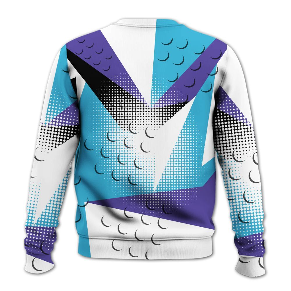 Sweatshirt To Match Retro Aqua 6s - Poly Custom Name Number 23 5s All Over Print