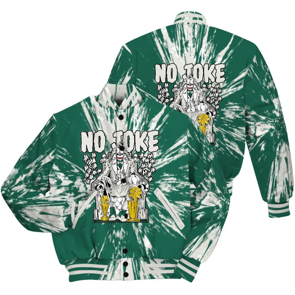 Varsity Jacket To Match Oxidized Green 4s Shirt - Ain't Joke Skeleton Luxury All Over Print