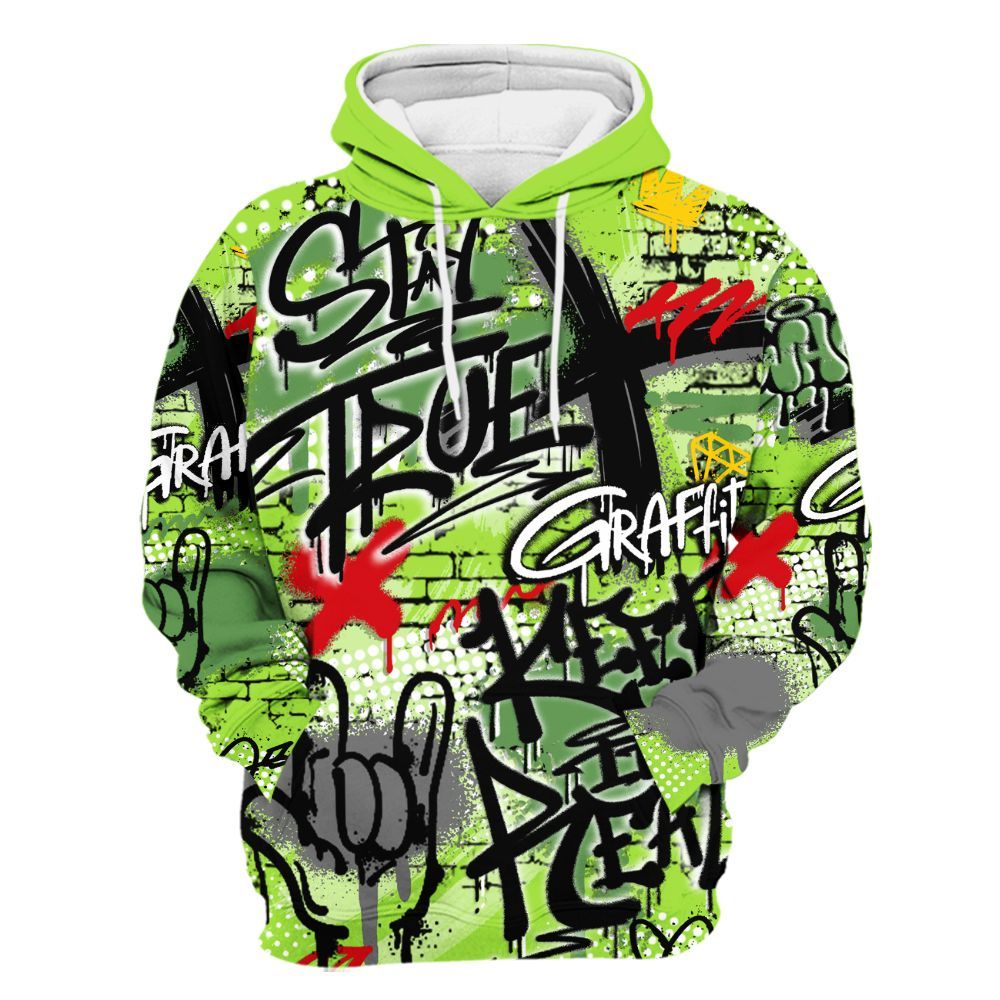 Hoodie To Match Kobe 6 SE Grinch - True It Real Graffiti Streetwear All Over Print