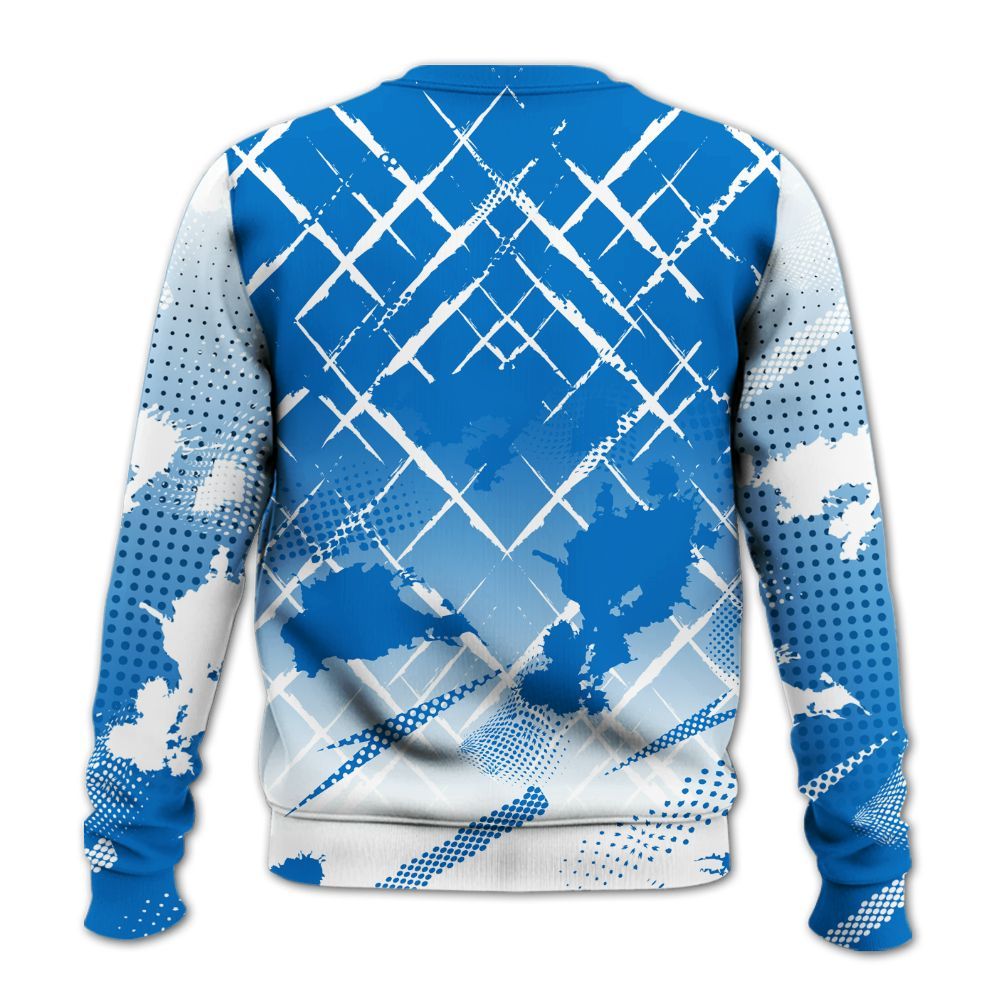 Sweatshirt To Match Blueberry 12s - Halftone Stand Business Dripping All Over Print