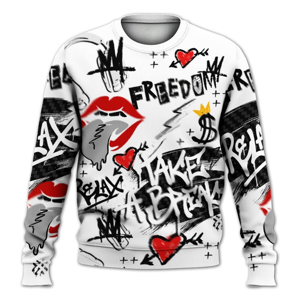 Sweatshirt To Match Kobe 9 Protro Halo - Take Break Freedom Graffiti Streetwear All Over Print