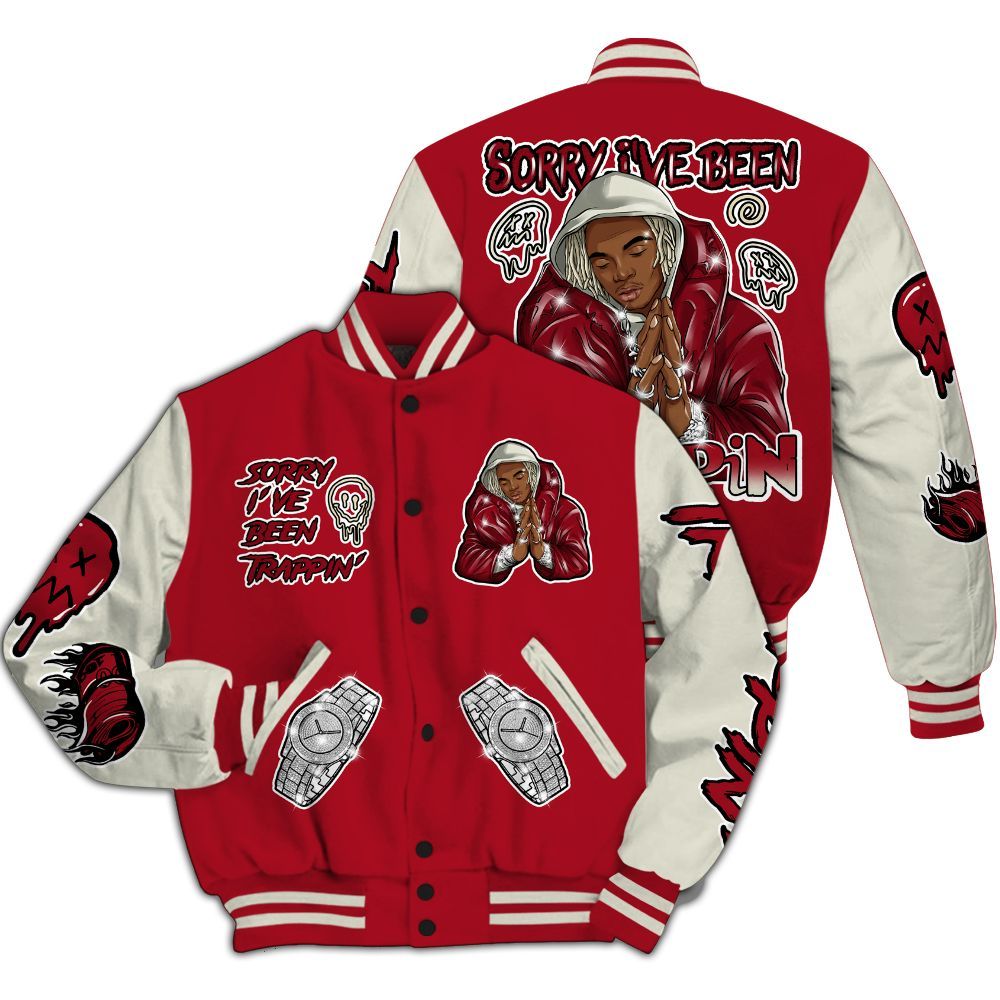 Varsity Jacket To Match 2025 High OG Cinnabar 1s - Trappin' Unique All Over Print