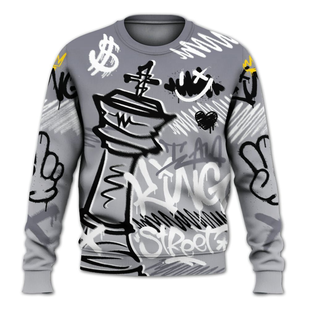 Sweatshirt To Match Low Cement Grey 11s - Street King Chess Streetwear All Over Print