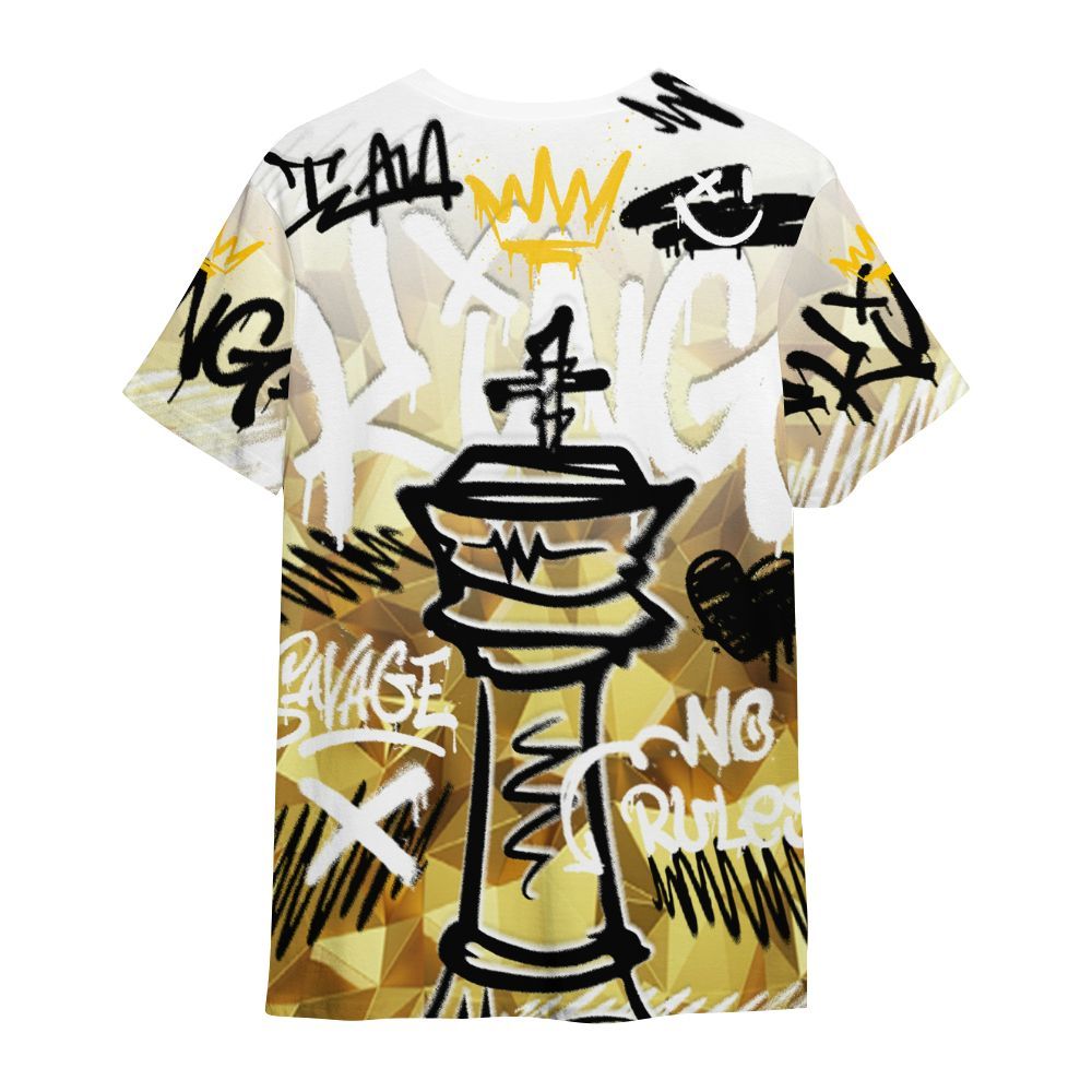 Shirt To Match NET Gold 4s - Street King Chess Streetwear All Over Print