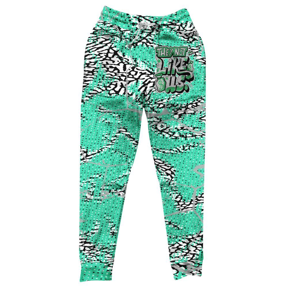 Sweatpant To Match Black Green Glow 3s - Dislike Us Graphic All Over Print