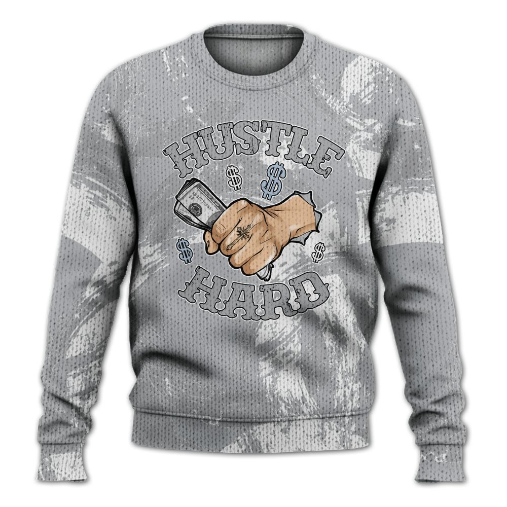 Knitted Sweater To Match Low OG Wolf Grey 1s - Hustles Hard! Splash