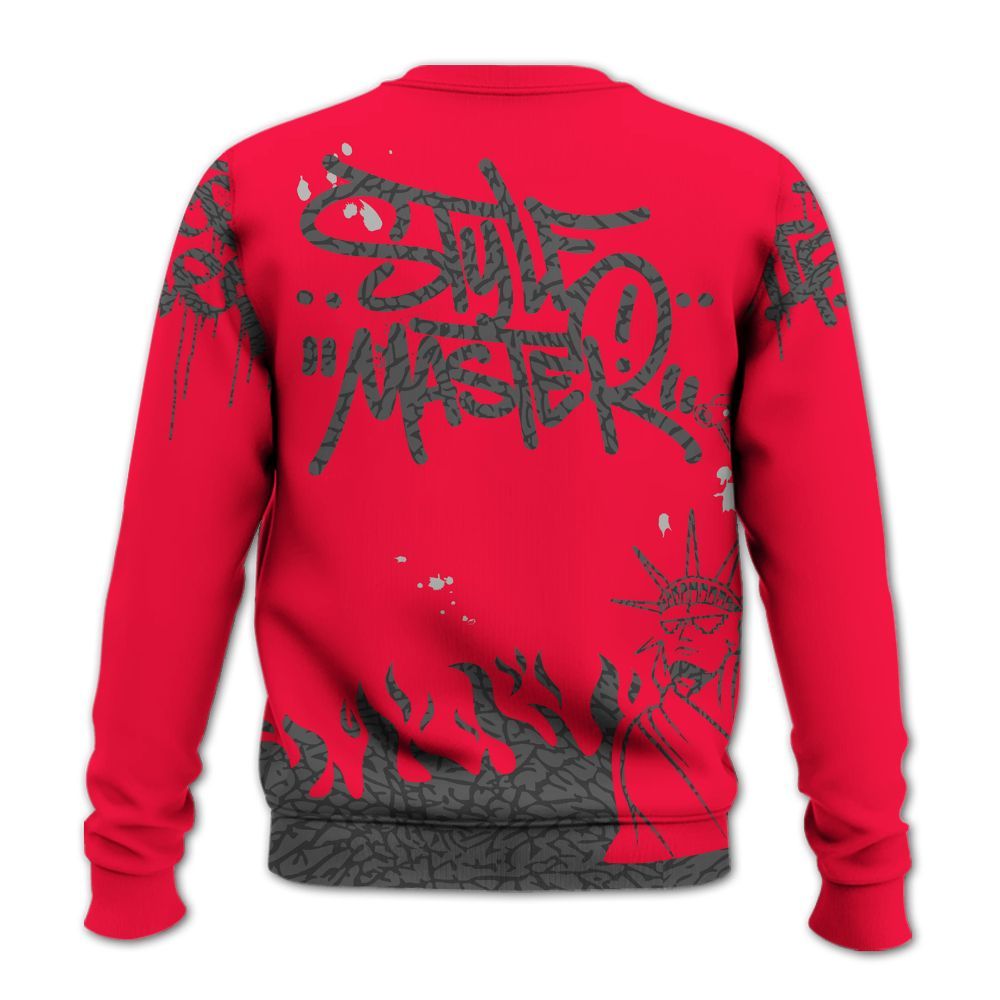 Sweatshirt To Match Retro Fire Red 3s - Graphic Fck Around Find Out All Over Print