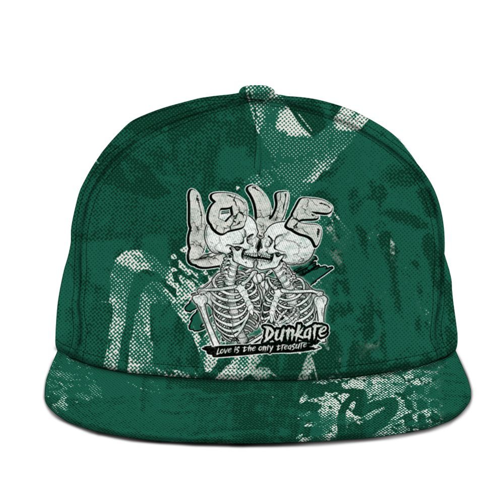 Snapback To Match Oxidized Green 4s - Skull Love Graphic