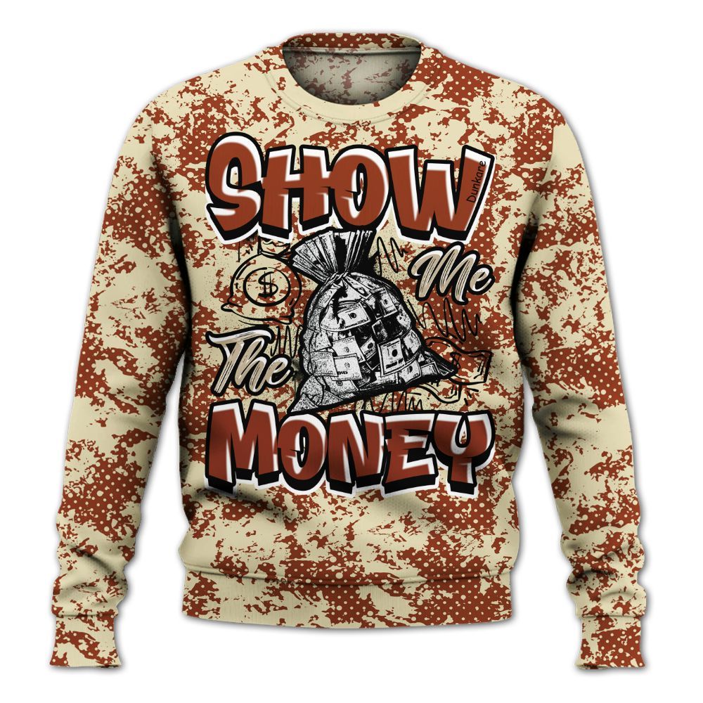 Sweatshirt To Match Retro Eastside Golf 12s - Show Me The Money Retro All Over Print
