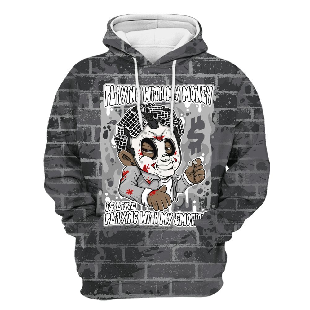 Hoodie To Match White Thunder 4s - Playing With My Money Graphic Halloween All Over Print
