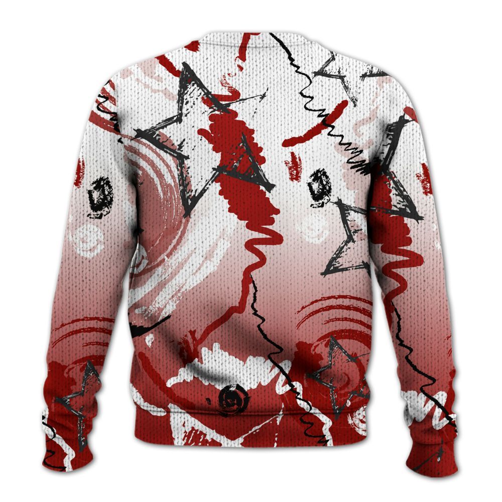 Knitted Sweater To Match High OG Varsity Red 1s - Grind Shine Later Drip