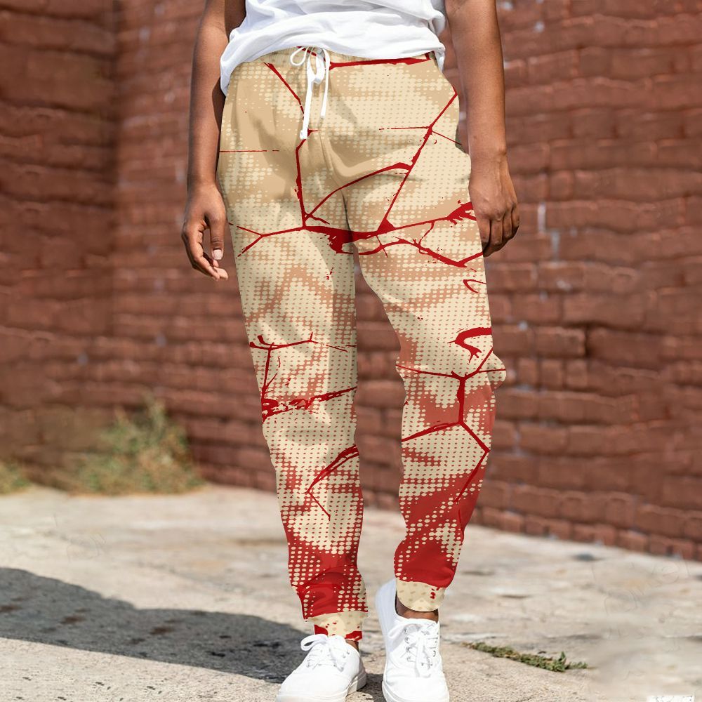 Sweatpant To Match Dunk Low Strawberry Waffle - Crack Graphic All Over Print