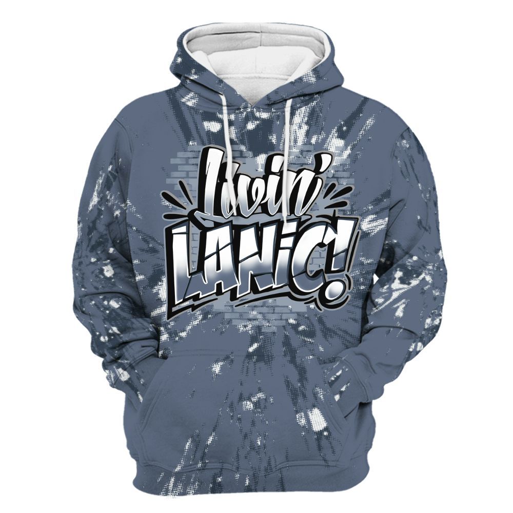 Hoodie To Match Low Diffused Blue 11s - Living Large Graphic Luxury All Over Print