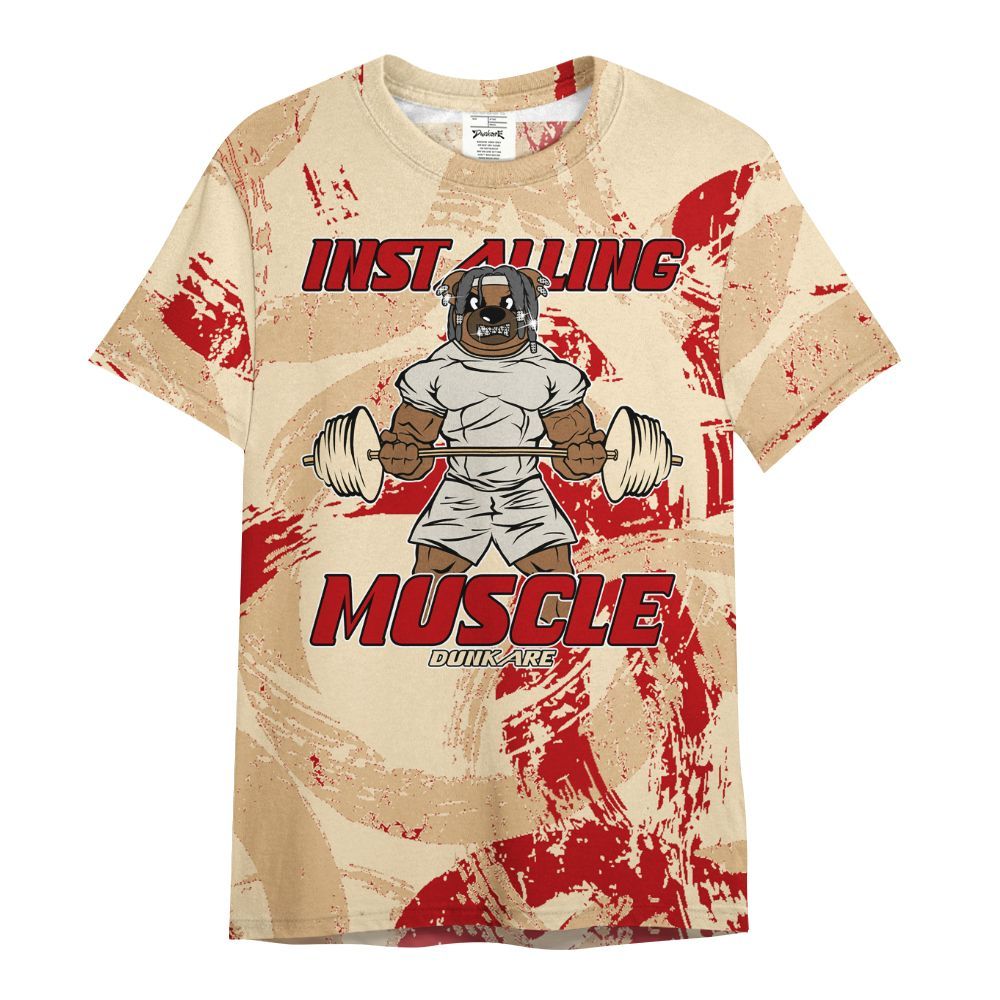 Shirt To Match Dunk Low Strawberry Waffle - Installing Muscle Bear Circle Slpash All Over Print