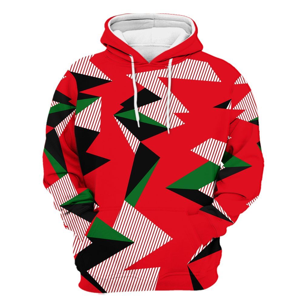 Hoodie To Match Chicago 13s - Geometric Camouflage Pattern All Over Print