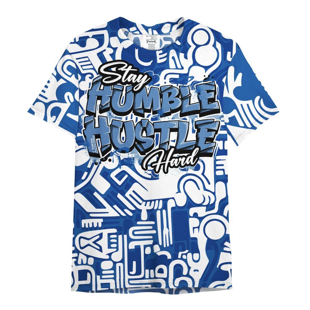 Shirt To Match Low Space Royal 11s - Humble Hustle Retro All Over Print
