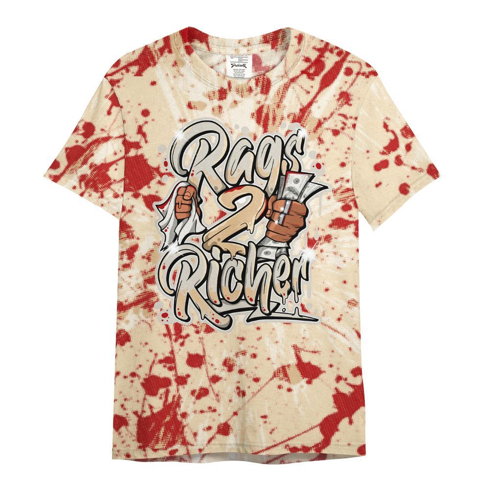 Shirt To Match Dunk Low Strawberry Waffle - Rag 2 Rich Graphic Luxury All Over Print