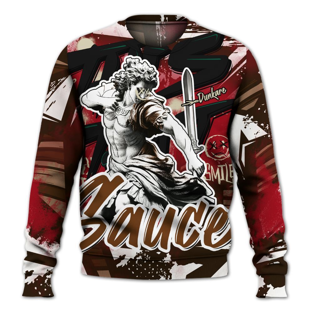 Sweatshirt To Match Archaeo Brown 5s - This That Sauce Retro All Over Print
