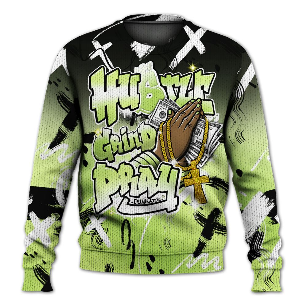 Knitted Sweater To Match Air Max SNDR Volt - Money Hustle Grind Pray