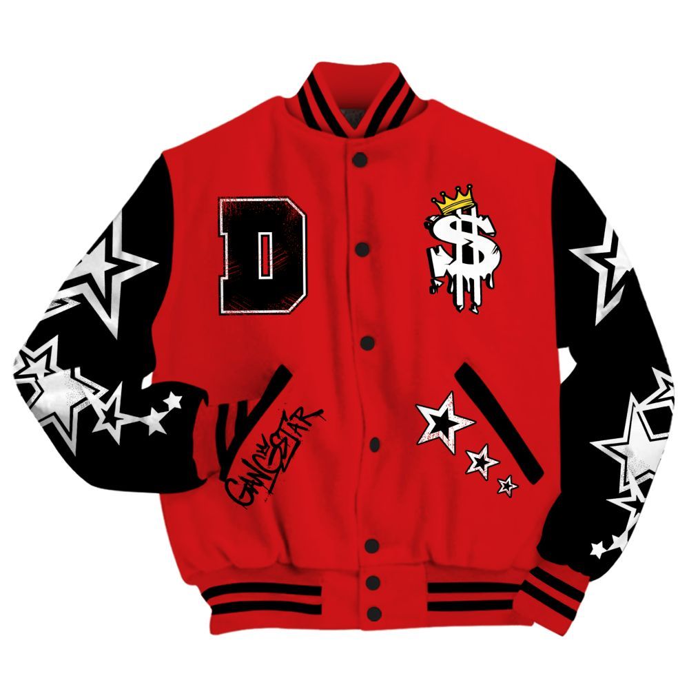 Varsity Jacket To Match Low Bred 11s - Lucky Money Paid In Full Retro All Over Print