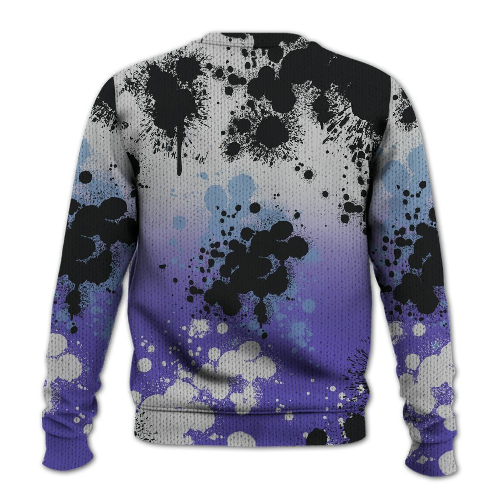 Knitted Sweater To Match Retro Concord 5s - God Blessed Ink Drip