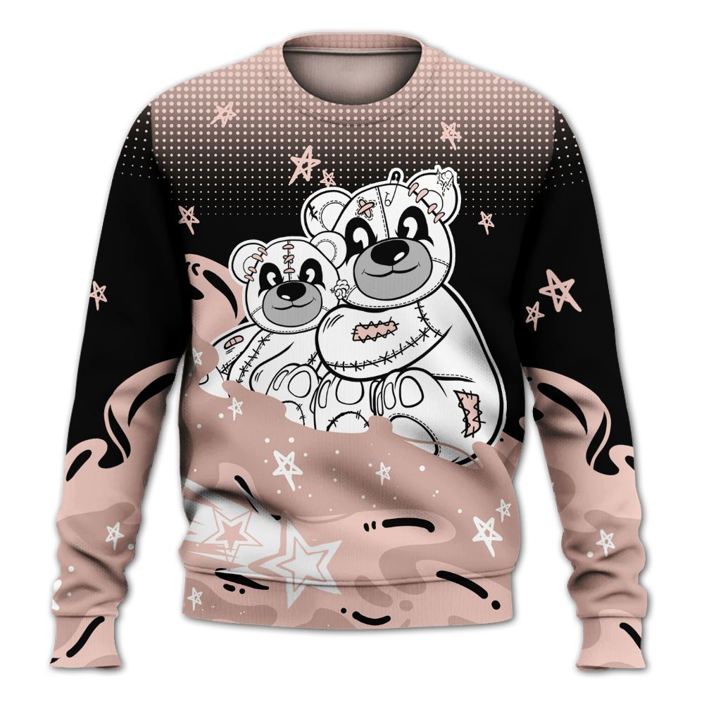 Sweatshirt To Match Low Legend Pink 11s - Sincere Fondness Bear Stars All Over Print