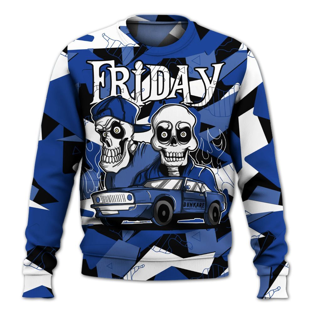 Sweatshirt To Match Air Foamposite One Royal - Friday Funny Retro All Over Print