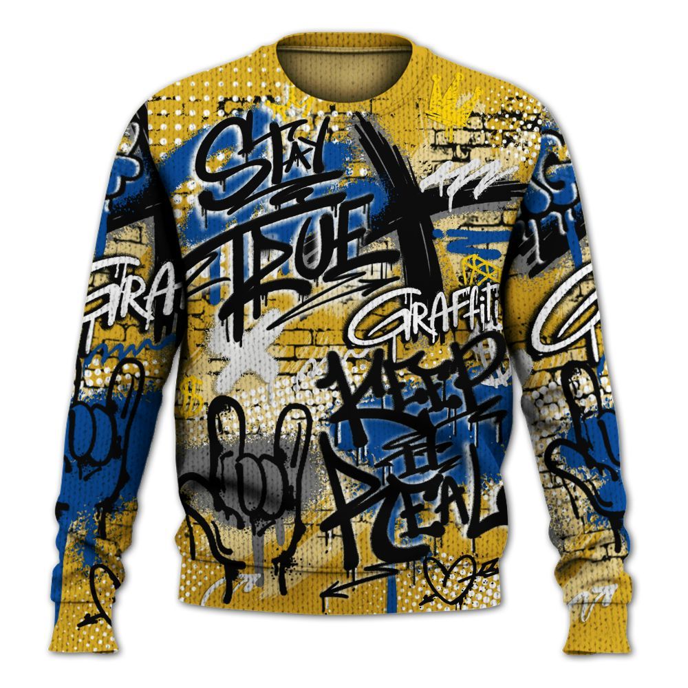 Knitted Sweater To Match High Laney 1s - True It Real Graffiti Streetwear