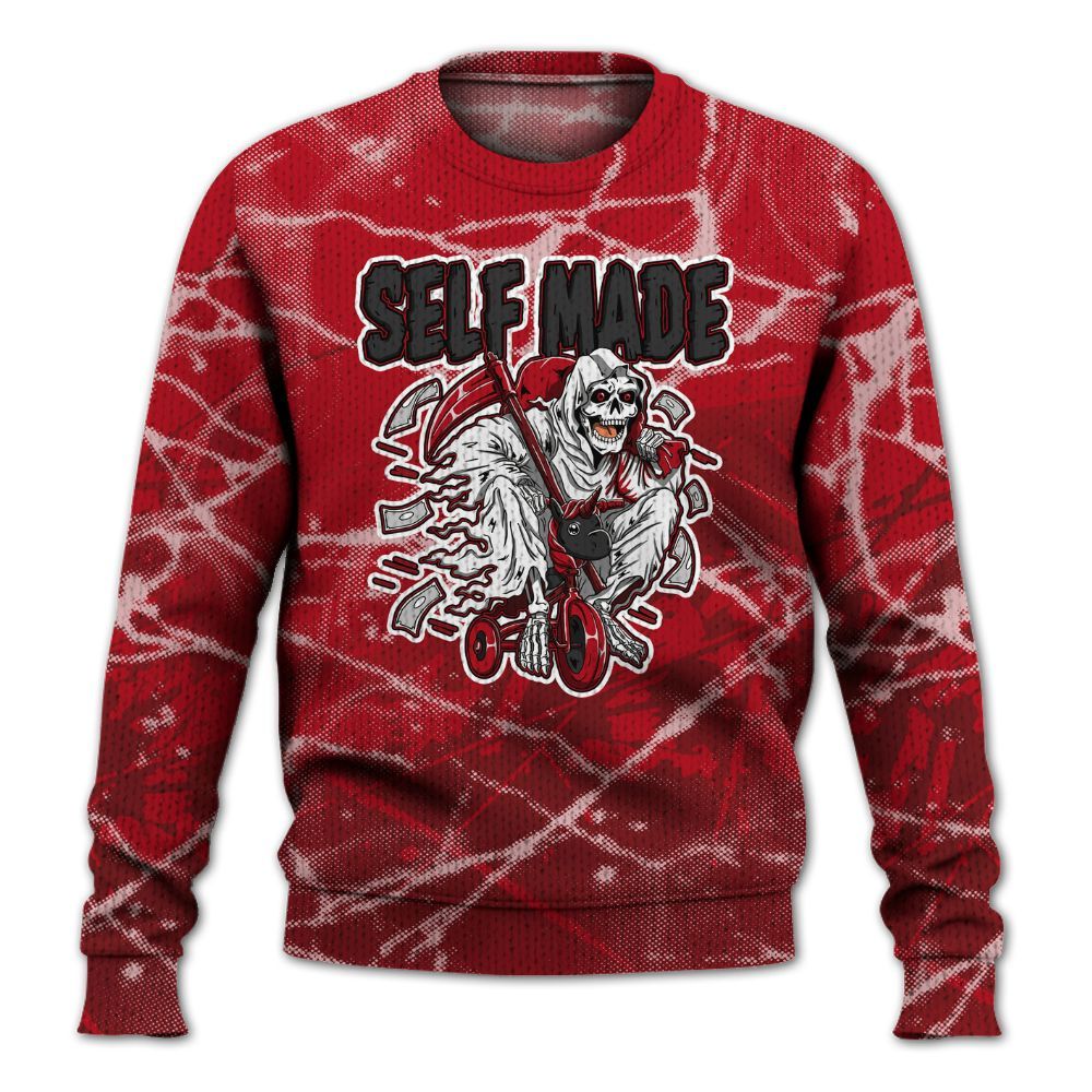 Knitted Sweater To Match Bred Velvet 11s - Self Make Skeleton Profound
